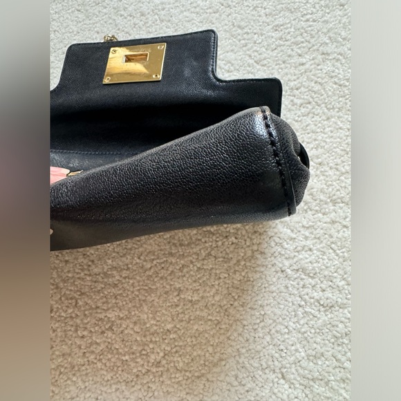 Michael Kors black leather shoulder bag with gold chain and hardware - Picture 9 of 16